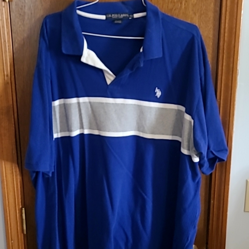 Men's 4XLT Blue Polo